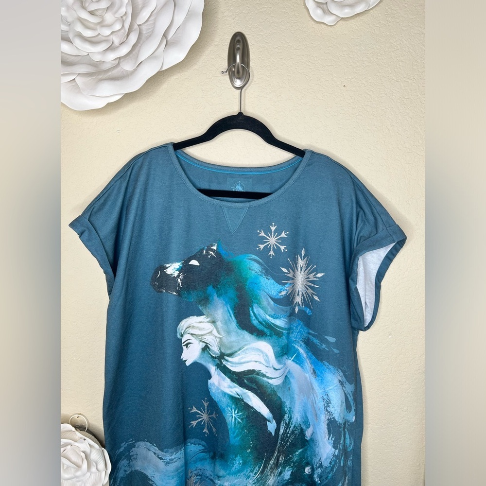 NTM: Disney Greenish Blue Frozen 2 Elsa & The Nokk Nightgown Size XL/2XL - Picture 3 of 13